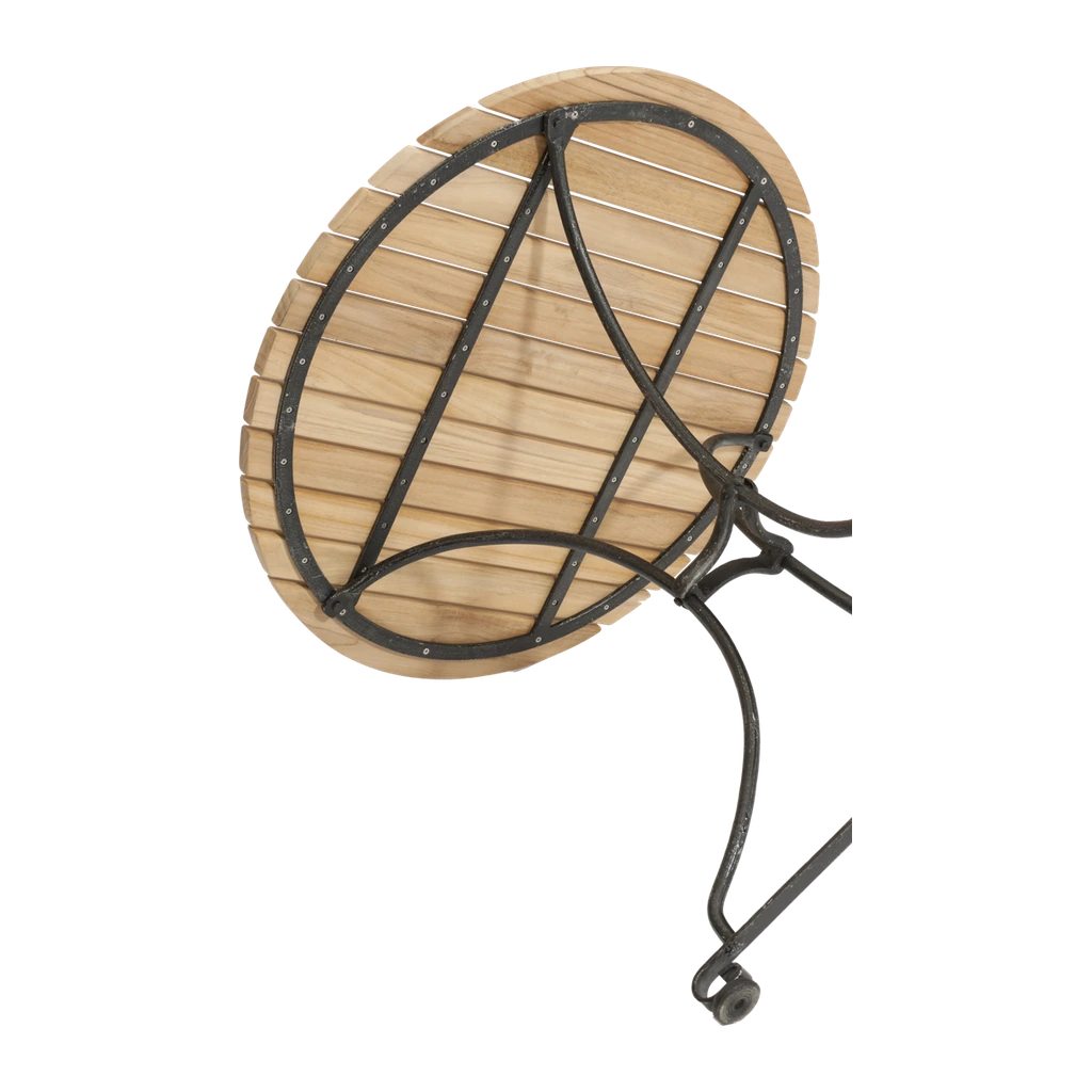 Tisch Viva Teak & Eisen. Rund
