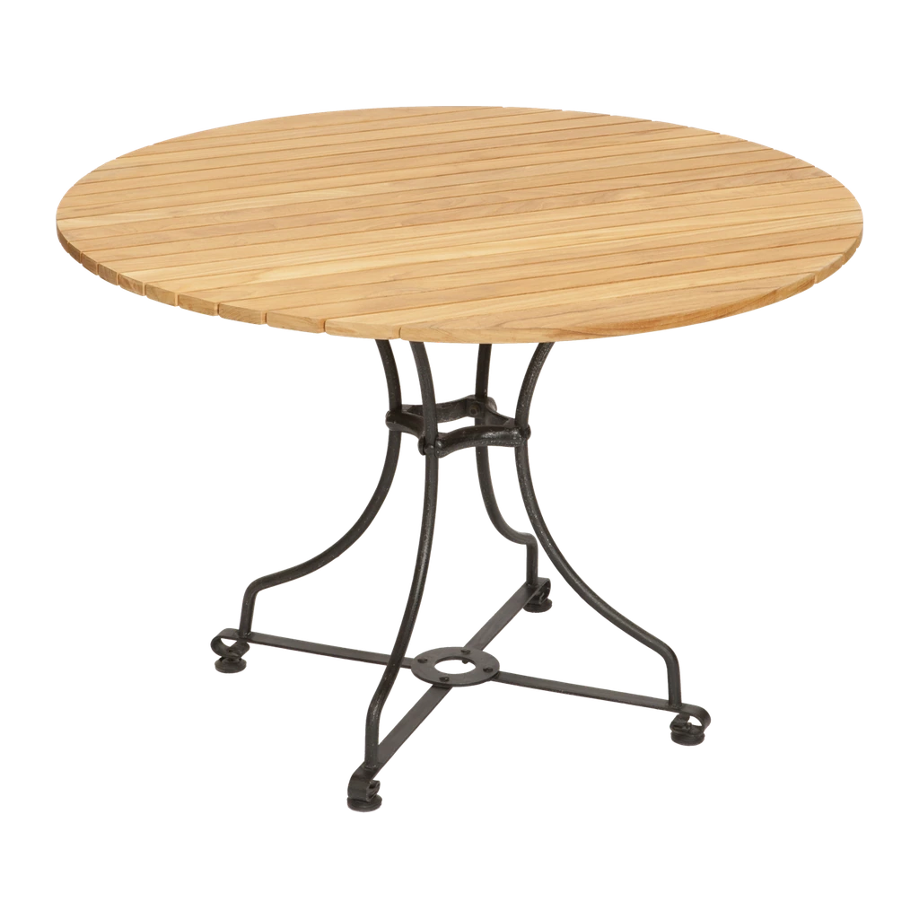 Tisch Viva Teak & Eisen. Rund